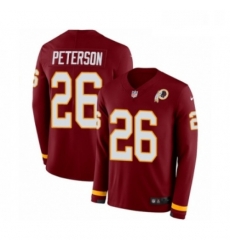 Youth Nike Washington Redskins 26 Adrian Peterson Limited Burgundy Therma Long Sleeve NFL Jersey