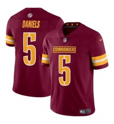 Youth Washington Commanders 5 Jayden Daniels Burgundy 2024 Draft Vapor Limited Stitched Football Jersey