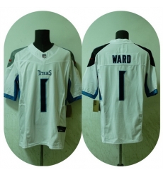 Men Tennessee Titans 1 Cameron Ward White 2025 Draft F U S E Vapor Limited Stitched Football Jersey Men Tennessee Titans 1 Cameron Ward White 2025 Draft F U S E Vapor Limited Stitched Football Jersey