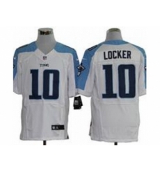 Nike Tennessee Titans 10 Jake Locker White Elite NFL Jersey