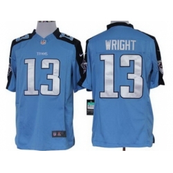 Nike Tennessee Titans 13 Kendall Wright Light Blue Limited NFL Jersey