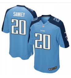 Youth NEW Titans #20 Bishop Sankey Light Blue Team Color Stitched NFL Elite Jersey