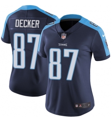 Nike Titans #87 Eric Decker Navy Blue Alternate Womens Stitched NFL Vapor Untouchable Limited Jersey