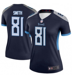 Women Tennessee Titans 81 Jonnu Smith Legend Navy Vapor Limited Jersey