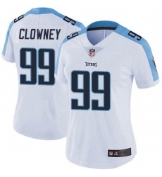 Women Tennessee Titans 99 Jadeveon Clowney White Vapor Limited Jersey