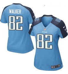 Womens Nike Tennessee Titans 82 Delanie Walker Game Light Blue Team Color NFL Jersey