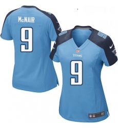 Womens Nike Tennessee Titans 9 Steve McNair Game Light Blue Team Color NFL Jersey