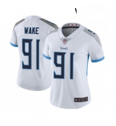 Womens Tennessee Titans 91 Cameron Wake White Vapor Untouchable Limited Player Football Jersey