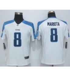 nike women nfl jerseys tennessee titans 8 mariota white[nike Limited]][mariota]