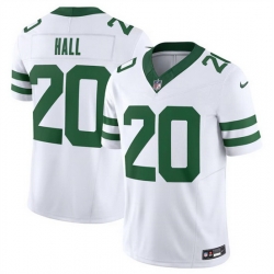 Men New York Jets 20 Breece Hall White 2024 F U S E  Vapor Limited Stitched Jersey