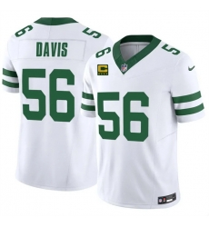 Men New York Jets  56 Demario Davis White 2025 F U S E  4 Star C Patch Vapor Untouchable Limited Stitched Jersey