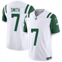 Men New York Jets  7 Geno Smith White 2025 F U S E  Classic Alternate Vapor Untouchable Limited Stitched Jersey