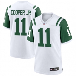 Mens New York Jets 11 Omar Cooper Jr White 2026 Draft F U S E Vapor Untouchable Limited Stitched Jersey