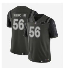 Men's New York Jets #56 Williams Black Rivalries Collection Jersey