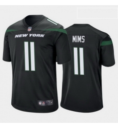 men denzel mims new york jets black game jersey 