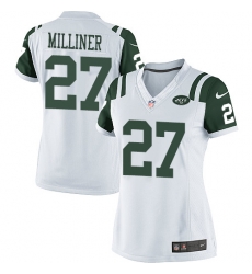 Women's Nike New York Jets #27 Dee Milliner Elite White NFL Jersey