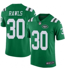 Youth Nike Jets #30 Thomas Rawls Green Youth Stitched NFL Limited Rush Jersey