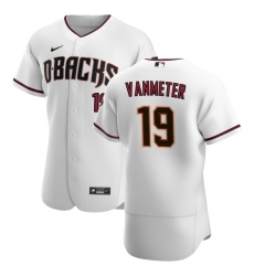 Men Arizona Diamondbacks 19 Josh VanMeter Men Nike White Crimson Flex Base Home Team MLB Jersey