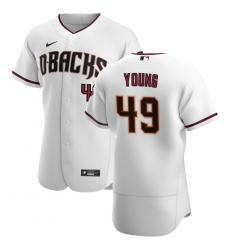 Men Arizona Diamondbacks 49 Alex Young Men Nike White Crimson Flex Base Home Team MLB Jersey