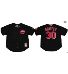 Men Cincinnati Reds 30 Ken Griffey Black Alternate Cool Base MLB Jersey