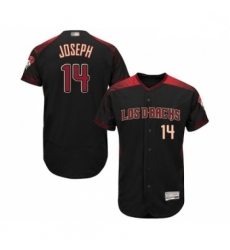 Mens Arizona Diamondbacks 14 Caleb Joseph Black Alternate Authentic Collection Flex Base Baseball Jersey