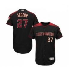 Mens Arizona Diamondbacks 27 Matt Szczur Black Alternate Authentic Collection Flex Base Baseball Jersey