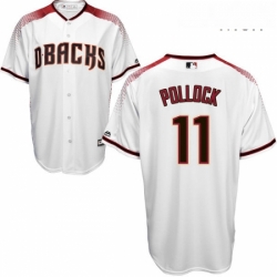 Mens Majestic Arizona Diamondbacks 11 A J Pollock Replica White Home Cool Base MLB Jersey