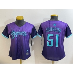 Women Arizona Diamondbacks 51 Randy Johnson Purple 2025 City Connect Limited Stitched Baseball Jersey