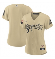 Women Arizona Diamondbacks Blank 2021 Gold City Connect Stitched Baseball Jersey  Run Small