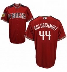 Womens Majestic Arizona Diamondbacks 44 Paul Goldschmidt Authentic Crimson 2017 Spring Training Cool Base MLB Jersey