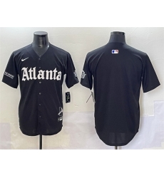 Men Atlanta Braves Blank Black Gothic South x Outkast Edition Vapor Limited Stitched Baseball Jersey
