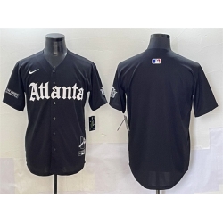 Men Atlanta Braves Blank Black Gothic South x Outkast Edition Vapor Limited Stitched Baseball Jersey
