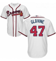 Youth Majestic Atlanta Braves 47 Tom Glavine Replica White Home Cool Base MLB Jersey