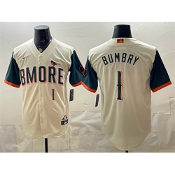 Men Baltimore Orioles  1 Al Bumbry Natural 2026 City Connect Stadium Stitched Baseball Jersey