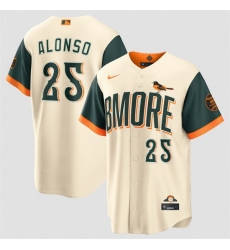 Men Baltimore Orioles  25 Pete Alonso Natural 2026 City Connect Stadium Stitched Baseball Jersey