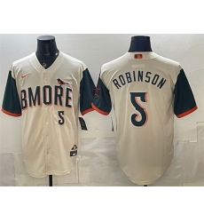 Men Baltimore Orioles  5 Brooks Robinson Natural 2026 City Connect Stadium Stitched Baseball Jersey