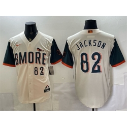 Men Baltimore Orioles  82 Jeremiah Jackson Natural 2026 City Connect Stadium Stitched Baseball Jersey