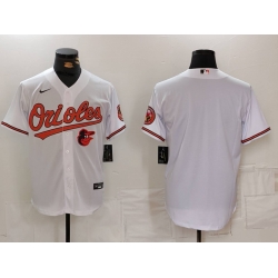 Men Baltimore Orioles Blank White 2024 Home Limited Cool Base Stitched Baseball Jersey