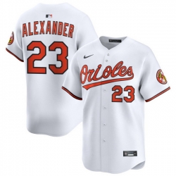 Men Baltimore Orioles Nike Home Limited Jersey White Alexander Blaze 23