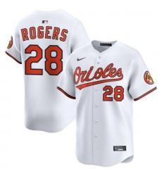 Men Baltimore Orioles Nike Home Limited Jersey White Rogers Trevor 28