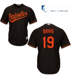 Mens Majestic Baltimore Orioles 19 Chris Davis Replica Black Alternate Cool Base MLB Jersey