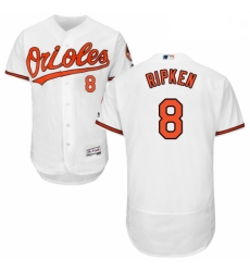 Mens Majestic Baltimore Orioles 8 Cal Ripken White Home Flex Base Authentic Collection MLB Jersey