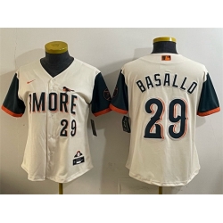 Women Baltimore Orioles  29 Samuel Basallo Natural 2026 City Connect Stadium Stitched Baseball Jersey  