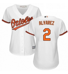 Womens Majestic Baltimore Orioles 2 Pedro Alvarez Authentic White Home Cool Base MLB Jersey 