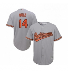 Youth Baltimore Orioles 14 Rio Ruiz Replica Grey Road Cool Base Baseball Jersey 