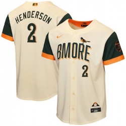 Youth Baltimore Orioles  2 Gunnar Henderson Natural 2026 City Connect Stadium Stitched Baseball Jersey