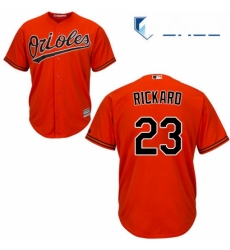 Youth Majestic Baltimore Orioles 23 Joey Rickard Replica Orange Alternate Cool Base MLB Jersey