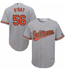 Youth Majestic Baltimore Orioles 56 Darren ODay Authentic Grey Road Cool Base MLB Jersey