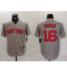 Men Boston Red Sox 16 Jarren Duran Grey Stitched Baseball Jersey