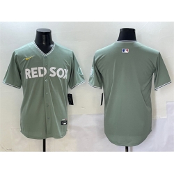 Men Boston Red Sox Blank Green 2025 City Connect Limited Stitched Baseball Jersey